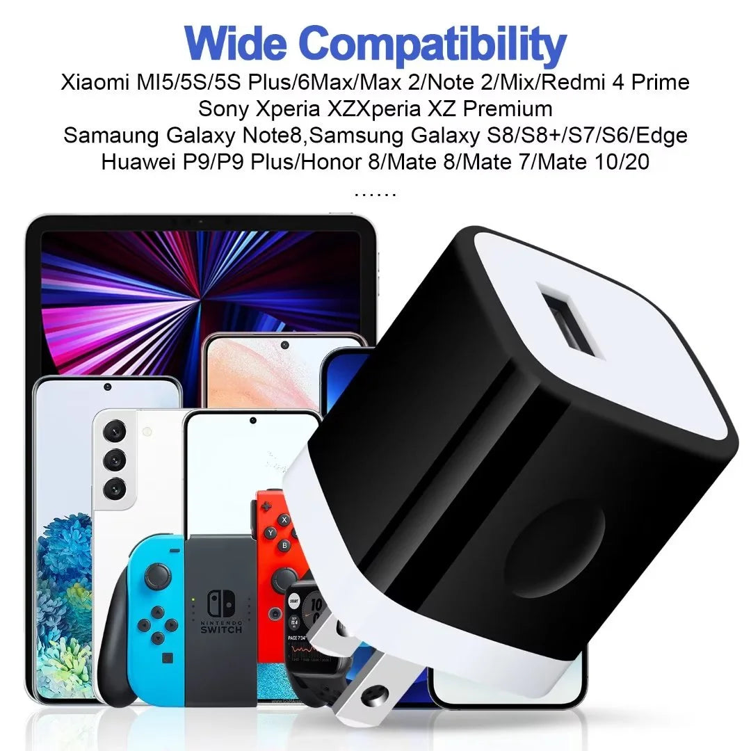 Charger Block,Usb Wall Charger Adapter with Coiled Type C Cable 6Ft, 5V/1A Wall Charger Block Fast Charging Station Power Base Charger Block Plug Brick Usb Wall Charger